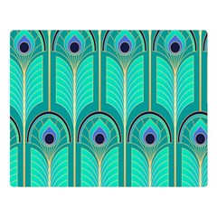 Gradient Art Deco Pattern Design One Side Premium Plush Fleece Blanket (large) by artworkshop