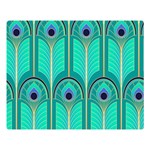 Gradient Art Deco Pattern Design One Side Premium Plush Fleece Blanket (Large) 80 x60  Blanket Front