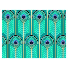 Gradient Art Deco Pattern Design One Side Premium Plush Fleece Blanket (extra Small) by artworkshop