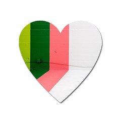 Green Pink Interior Paint Heart Magnet by artworkshop