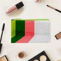 Green Pink Interior Paint Cosmetic Bag (xs) by artworkshop