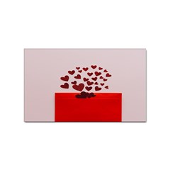 Love Envelope Logo Valentine Sticker (rectangular) by artworkshop