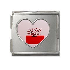 Love Envelope Logo Valentine Mega Link Heart Italian Charm (18mm) by artworkshop