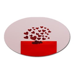 Love Envelope Logo Valentine Oval Magnet by artworkshop