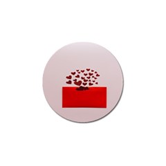 Love Envelope Logo Valentine Golf Ball Marker by artworkshop