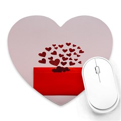 Love Envelope Logo Valentine Heart Mousepad by artworkshop