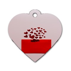 Love Envelope Logo Valentine Dog Tag Heart (two Sides) by artworkshop