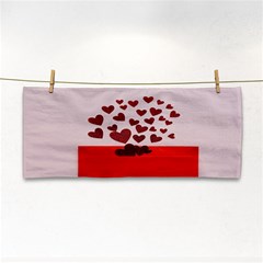 Love Envelope Logo Valentine Hand Towel by artworkshop