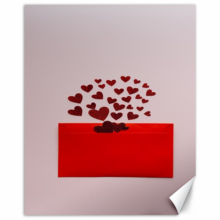 Love Envelope Logo Valentine Canvas 11  x 14 