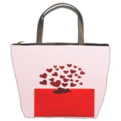 Love Envelope Logo Valentine Bucket Bag by artworkshop