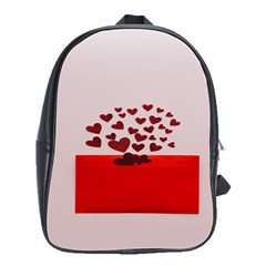 Love Envelope Logo Valentine School Bag (large) by artworkshop