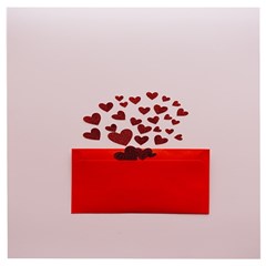 Love Envelope Logo Valentine Wooden Puzzle Square by artworkshop