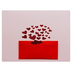 Love Envelope Logo Valentine One Side Premium Plush Fleece Blanket (extra Small) by artworkshop