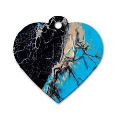 Mixing Acrylic Paints Dog Tag Heart (two Sides) by artworkshop