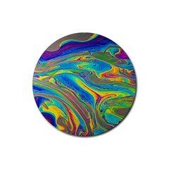 My Bubble Project Fit To Screen Rubber Round Coaster (4 Pack) by artworkshop