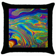 My Bubble Project Fit To Screen Throw Pillow Case (black) by artworkshop