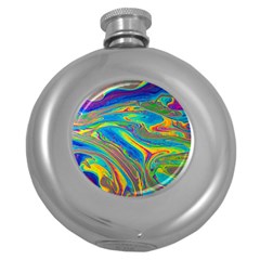 My Bubble Project Fit To Screen Round Hip Flask (5 Oz) by artworkshop