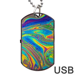 My Bubble Project Fit To Screen Dog Tag Usb Flash (one Side) by artworkshop