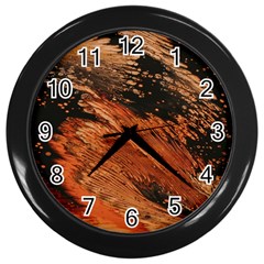 Painting Wallpaper Wall Clock (black) by artworkshop