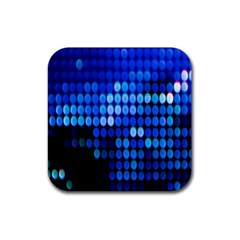 Pattern Blue Logo Rubber Coaster (square) by artworkshop