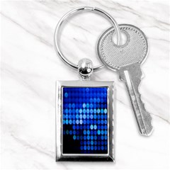 Pattern Blue Logo Key Chain (rectangle) by artworkshop