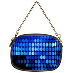 Pattern Blue Logo Chain Purse (Two Sides) Front