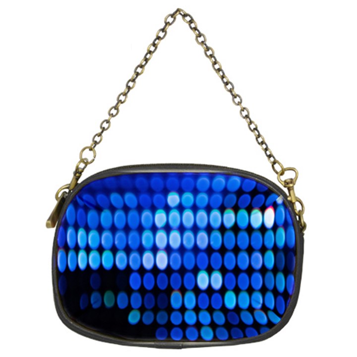 Pattern Blue Logo Chain Purse (Two Sides)