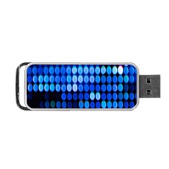 Pattern Blue Logo Portable Usb Flash (two Sides) by artworkshop