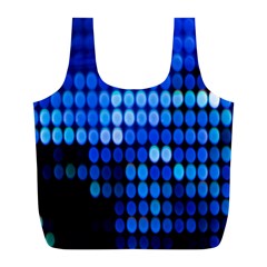 Pattern Blue Logo Full Print Recycle Bag (l) by artworkshop