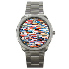 Pattern Wallpaper Sport Metal Watch by artworkshop