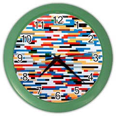 Pattern Wallpaper Color Wall Clock by artworkshop