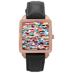 Pattern Wallpaper Rose Gold Leather Watch  by artworkshop