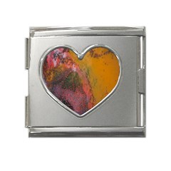 Pollock Mega Link Heart Italian Charm (18mm) by artworkshop