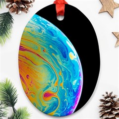 Soap Bubble Project Oval Ornament (two Sides) by artworkshop