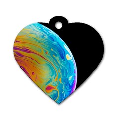 Soap Bubble Project Dog Tag Heart (one Side) by artworkshop