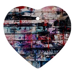 Splattered Paint On Wall Ornament (heart) by artworkshop