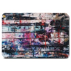 Splattered Paint On Wall Large Doormat by artworkshop