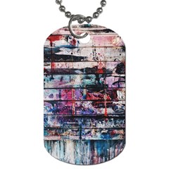 Splattered Paint On Wall Dog Tag (two Sides)