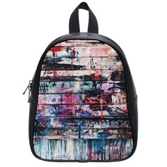 Splattered Paint On Wall School Bag (small) by artworkshop