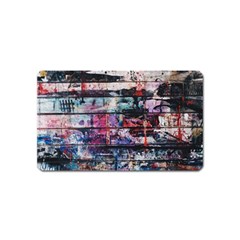 Splattered Paint On Wall Magnet (name Card) by artworkshop