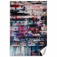 Splattered Paint On Wall Canvas 24  X 36  by artworkshop