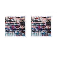 Splattered Paint On Wall Cufflinks (square) by artworkshop