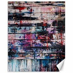 Splattered Paint On Wall Canvas 11  X 14  by artworkshop