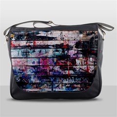 Splattered Paint On Wall Messenger Bag by artworkshop