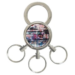 Splattered Paint On Wall 3-ring Key Chain by artworkshop