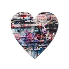 Splattered Paint On Wall Heart Magnet by artworkshop