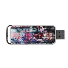 Splattered Paint On Wall Portable Usb Flash (one Side) by artworkshop