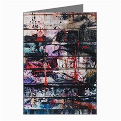 Splattered Paint On Wall Greeting Cards (pkg Of 8) by artworkshop