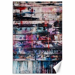 Splattered Paint On Wall Canvas 12  X 18  by artworkshop