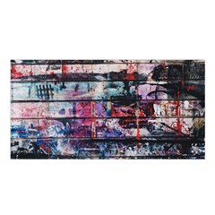 Splattered Paint On Wall Satin Shawl 45  X 80  by artworkshop